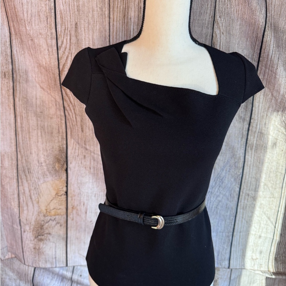 Donna Karan Black Knit Top